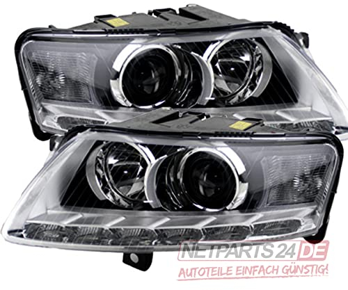 Johns, Scheinwerfer Satz passend für Audi A6 Scheinwerf. m. LED 4F 10/08-03/11 Bi-Xenon Tagfahrl. Set