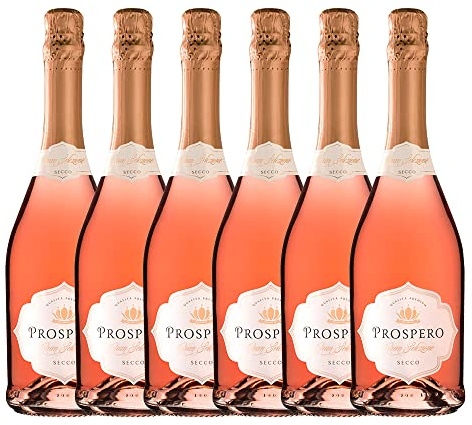 Prospero Vino Rosado Seco (metodo charmat) - 6 Paquetes de 750 ml - Total: 4500 ml
