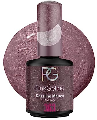 Pink Gellac Gel Nagellack UV, Veganes Nagelgel - 363 Dazzling Mauve 15 ml | Gelnagellack für UV Lampe, Einfache Anwendung Nail Polish für 14 Tage Salonqualität, Gellack Made in Holland