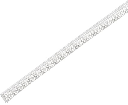DMiotech 3mmx3.0m(9.8pi) Fibra Vetro Guaina Isolante Piccole Linee Tessuto Tubi per Filo Protezione con Resina Bianco