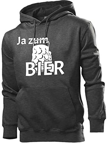 Generisch Sweat à capuche pour homme de bière, Gris foncé chiné., XXL