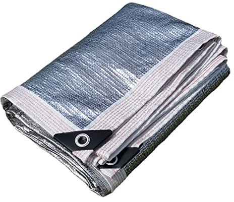 99% Hitzeschutz Aluminet Schattennetz Mit Ösen, Reflektierendes Alunetz Auto Schattennetz, Sonnenschutz Netz Hund, Gartensichtschutz, Beschattung für Terrassenüberdachung, Aluminium Uberdachung(White