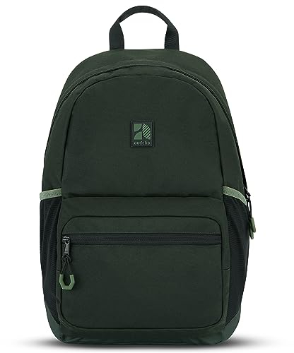 AUDETIC Schulrucksack Mädchen und Jungen Teenager Grün - Flex - Rucksack Damen & Herren mit 16 Zoll Laptop Fach für Schule & Freizeit - Wasserabweisend