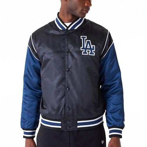 New Era Varsity collegejacka – Satin Los Angeles Dodgers, svart, L