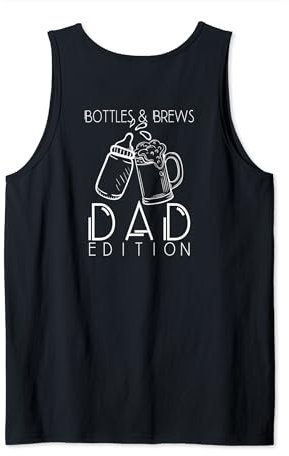 Papa Baby Outfit Babyflasche & Bier Vatertag Idee für Väter Tank Top