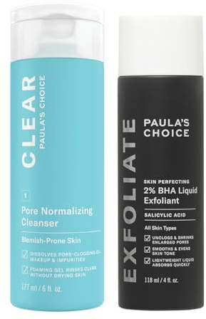 Paula's Choice Reinigen + Klären - CLEAR Gesichtsreiniger & 2% BHA Peeling - Entfernt Porenverstopfende Unreinheiten & Mitesser, Bekämpft Ausbrüche - mit Salicylsäure - Mischhaut bis Fettige Haut