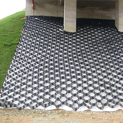 RTOWERM Stabilisateur Gravier Grille de sol Geocell de 2 pouces, grille de gravier de sol HDPE Geogrid, allée de géogrille, système de pavé perméable Grille de stabilisation du sol Pavés perméables Ge