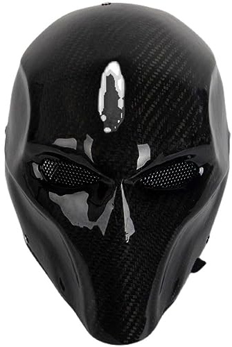 Mious Vollgesichtsschutzmasken, Taktische Vollgesichtsmaske, Halloween Cosplay Filmrequisite Riot Schutzschild (schwarz)