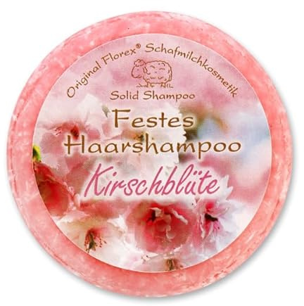 Florex Schafmilch Festes Haarshampoo Kirschblüte Naturprodukte 58g Florex Haarwaschseife festes Shampoo tägliche Haarwäsche