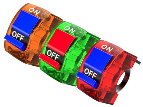 JECOMPRIS 3St -Scheinwerferschalter -Modifikationsschalter Fahrrad Lenkerschalter Lenker-Druckschalter Roller Motorradknopf Scheinwerferausfall transparenter ABS-Kunststoff