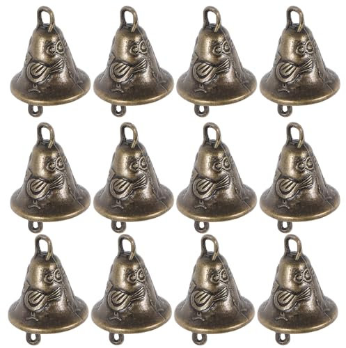 HANABASS 20pcs Vintage Metal Hanging Bell Vintage Brass Animal Bells Metal Wind Chimes for Decorative Accessories DIY Crafts Projects and Christmas Decoration