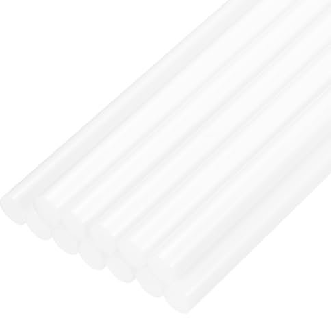 QUARKZMAN Mini Bastoncini di Colla a Caldo per Pistola Colla 11mm x 200mm Bianco Latte 12pz