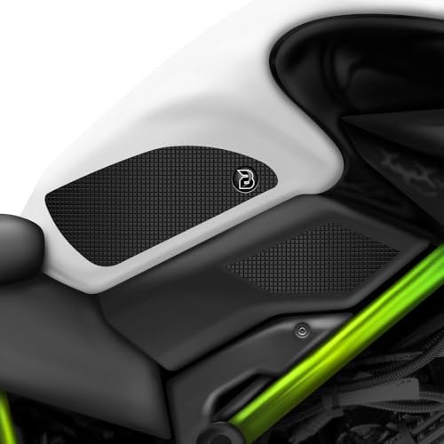 BLOQ motorrad Traktion Tank Griff Pads kompatibel mit KAWASAKI Z900 (2017-) Tacky Grip - Schwarz