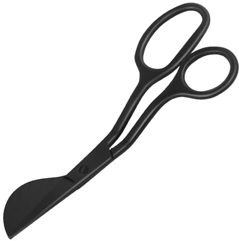 KUONIIY Forbici da applique, a forma di becco d'anatra, per arte, artigianato, tufting, cucito e ricamo, 15,2 cm, colore nero