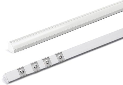 Blendend Canaleta - canaleta de 2m para tira LED, color plata, ideal para ocultar cables y mejorar la estética de instalaciones eléctricas.*