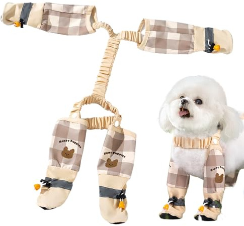 Niedliche Welpenkleidung mit Schuhen, Hose für Hunde, lustige Hunde-Kapuzenpullover, Haustierbedarf, bequeme Hundebekleidung für Abenteuer, Gartenveranstaltungen, drinnen und draußen, Reisen, Zuhause