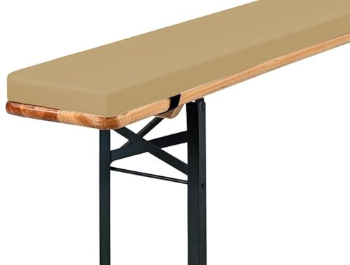 Holomaalahi Cojín para Banco de Cerveza, 190 x 30 x 3 cm, para sillas de Interior y Exterior, Espuma de Alta Densidad, Antideslizante, Funda Lavable, para Mesa de Cerveza y Carpa para Fiestas.
