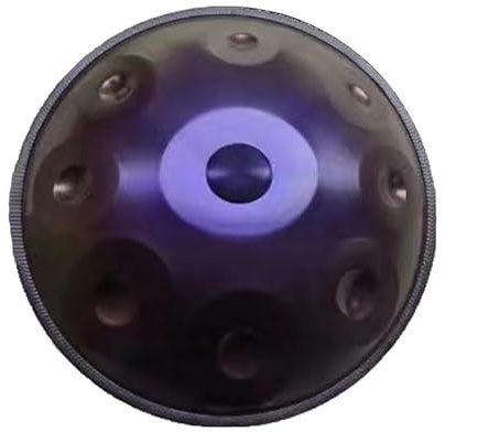 Harmonic Handpan Drum 22 Zoll Handpan Trommel Stahltrommel In D-Moll, 9/10/12 Töne 440Hz Percussion Musikinstrumente Handtrommel Set, Mit Tasche Schlägel Ständer(Dark Purple,9 Notes)