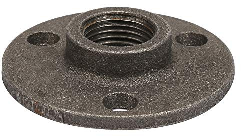 Fafeicy Base de Brida DN15 de 10 Piezas de 65 Mm, Brida de Brida de Tubería con 3 Orificios con Conexión Roscada, para Fijación de Tubería de Grifo Hecha de (hierro fundido)