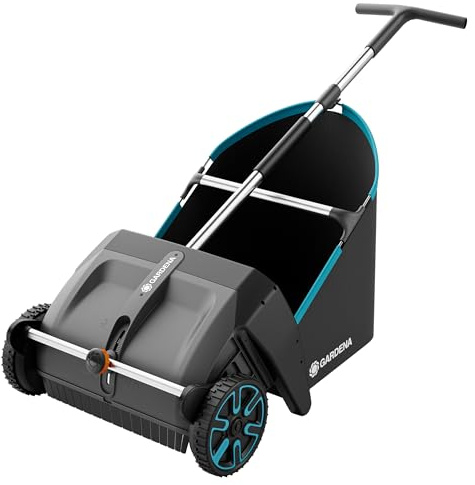 Gardena Laub- und Rasensammler für Rasen und Terrassen Garden Helpers: Geeignet für Rasen und Terrasse, Einfacher Tausch der Bürsten, Effektives Rasensammeln, Ergonomisch geformt (3566-20)
