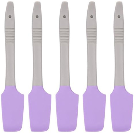 5 Stück Silikonschaber für Hand- und Fußpflege, Violett | , zum Gleichmäßigen Auftragen und Wachs, Leicht zu Reinigen, für Professionelle und Tägliche Nutzung
