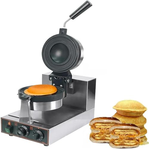 Macchina per hamburger, rivestimento antiaderente, macchina per waffle elettrica per hamburger, macchina per waffle commerciale, pressa per panini antiaderente a testa singola, macchina per