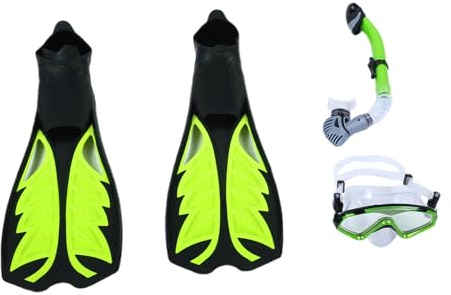ZAICOLER Bekvämt Snorkelset för Vuxna Slitstarka Fenor Klar Siktmask för Simning Silikonmaterial Snorkelsats (M)