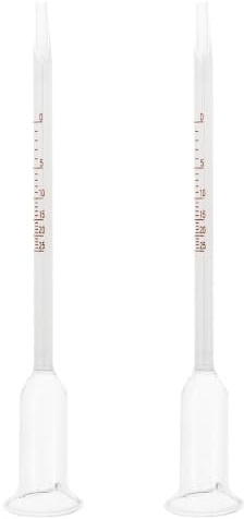 BESTOYARD 2 Pezzi Idrometro in Vetro per Vino Fatto in Casa 0-25% Misuratore di Tasso Alcolico Design Semplice e Rapido, per Vino Bianco Secco e Uso Domestico