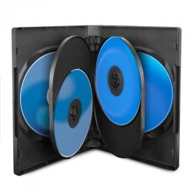 Boitiers 6 DVD 22 mm noir - 5 pièces