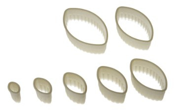 Silikomart Wonder Cakes Collection Ausstechformen, rund, geriffelt, Nylon Boot Fluted weiß