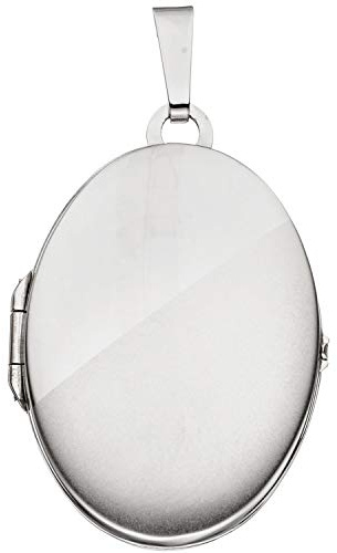 Jobo Damen-Medaillon aus 14 Karat 585 Weißgold Oval zum Öffnen für 2 Fotos