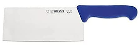 Giesser since 1776 - Made in Germany - Cuchillo de cocinero chino, azul, Basic Blue, hoja de 19 cm, con mango antideslizante, cuchilla lavable en lavavajillas, inoxidable
