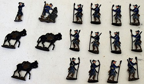 Zinnfiguren 17 Franzosen - Konvolut unbekannter Herkunft