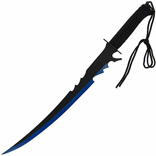 G8DS® Machete Blueline Einhandmesser inkl. Etui blaue Schneide Outdoor Hackmesser Camping