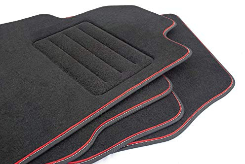 Velour Fußmatten Satz für Opel Mokka (2012-2016) / Opel Mokka X (ab 2016) / Chevrolet Trax (ab 2013) - Premium Qualität - 4-teilig - Passgenau