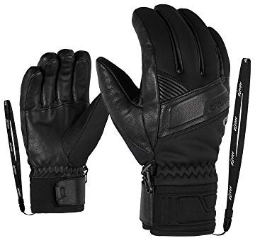 Ziener Herren Ski-Handschuhe/Wintersport, Warm, Atmungsaktiv, Primaloft, Soft-Shell Gliss GTX INF PR, Black, 9, 801055