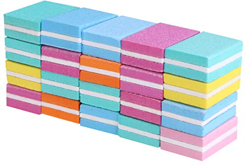 Minkissy Maniküre Schleifblöcke Maniküre Werkzeug Nagelschaber Nagelfeilen Polierblock für Zuhause Salon Shop 50St