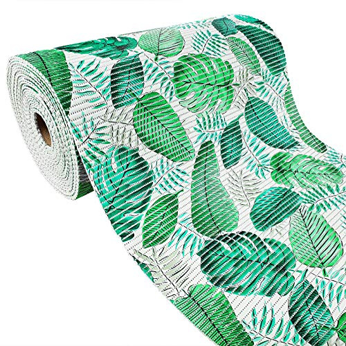 Weichschaummatte Bad 130x65 cm | Badematte aus weichem, atmungsaktivem PVC | Antirutschmatte Bad für Innen- und Außenbereiche | Badteppich Weichschaum mit sicherem Halt auch bei Nässe | Grüne Flora