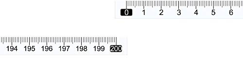 sourcing map Adhesive Tape Measure 200cm Left to Right Read Measuring Tapes Stick on Workbench Ruler (Transparent)