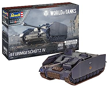 Revell 03502 Sturmgeschütz IV World of Tanks 1:72 Scale Plastic model kit, Unvarnished