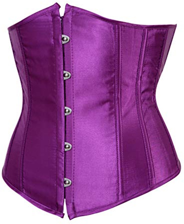 Hengzhifeng Corset Bajo Pecho Mujer Satinado Corsé Clasico | Underbust Corset Push Up