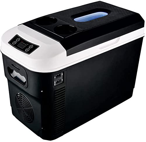 TTiiLoe 15L/16Qt Small Portable Refrigerator for Auto 12V/24V/220V Car Fridge Home Use Cooler & Warmer Box Travel Food Freezer for Camping, Driving, Fishing, Outdoor, Picnics (Black-15L)
