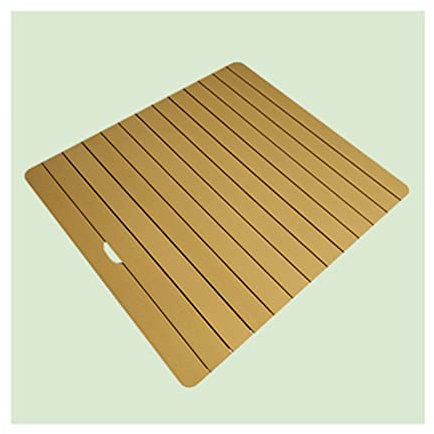 ZXCVBAS Stapis Salle De Bain Bois,Caillebotis Bois Douche, Tapis De Douche en Bois pour La Maison, Baignoire, Spa Ou Usage Extérieur, avec Revêtement Résistant À l'eau,75x85cm/30x33in