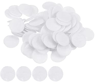 sourcing map 100 Stück Runde Bastelfilz 10mm, Filzkreise Handwerk Filz Pads Vliesstoff Filzkissen für Nähen, DIY Projekt, Bastelarbeiten, Handwerk, Decoration (Weiß)
