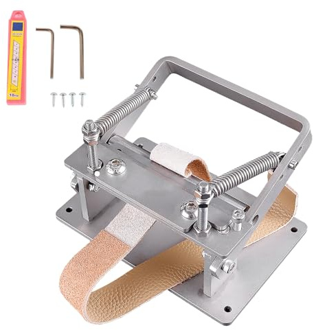 Pwshymi Máquina de pelar de Cuero Manual, DIY Accurate Cutting Leather Skiver Peeler Splitter Light Weight for Leathercraft