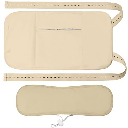 JiuQing Rizinusöl-Packung Taille Und Schilddrüse Hals Wiederverwendbar Verstellbar Weich Für Leber-Entgiftungshilfe Schlaf-Verstopfung,Schwarz,Buttons