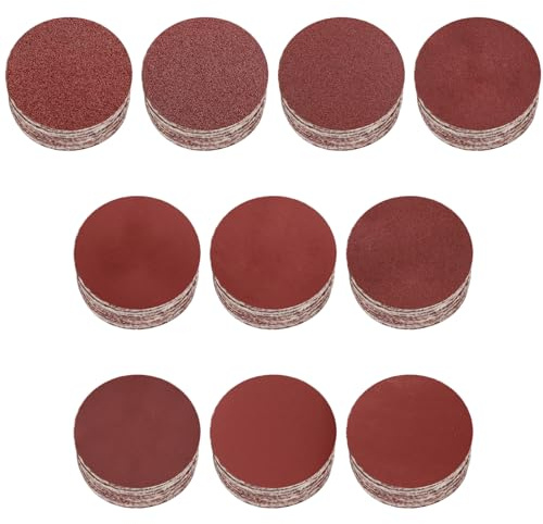 100 Stück 100mm Schleifpapier Klett, 40 60 80 120 180 240 320 400 600 800 Grit, Schleifpapier Klett Set