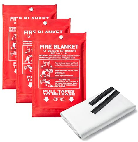 BMLIMITED BML Fire Blanket | Suppression Flame | Heat-Resistant Large & Quick Unfolding with Loops Emergency Fire Safety Solution For Indoor & Outdoor (3)