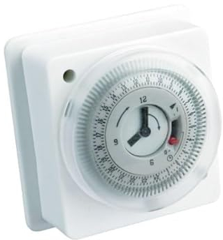 24 Hour Mechanical Timer Switch – Immersion Heater Timer Time Clock 1Gang Box