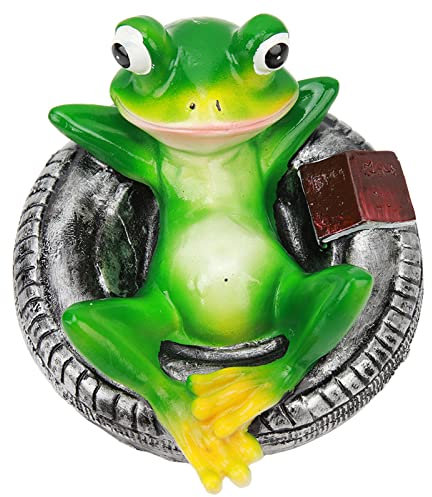 Frosch Teich Ornamente, Figuren, Statue, Fischglas, Fließendes Wasser, Niedliche Statue, Büste aus Kunstharz Zur Dekoration, Büste, Skulptur, Dekorative Wasserspeier (Frosch